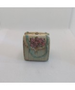 Ceramic purse trinket box, flower bouquet, vintage, - $20.00