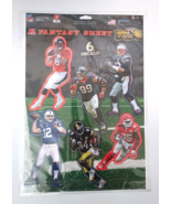 NFL FANTASY SHEET SET 6 PIECE EACH MULTIUSE DECALS 11&quot;X17&quot; BY WINCRAFT 3... - $24.99