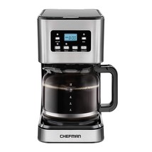 Chefman 12-Cup Programmable Coffee Maker, Electric Brewer, Auto Shut Off, Digita - £57.09 GBP