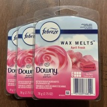3 Pack Febreze Wax Melts April Fresh With Downy Scent Air Freshener Stop Odor  - £17.37 GBP