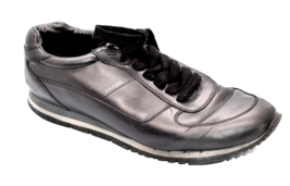 Prada Men&#39;s Black Leather Sneakers Shoes Size US 9.5 EU 42.5 - £118.04 GBP