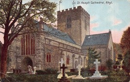 Rhyl Wales~St Asaph CATHEDRAL~1905 Bibby&#39;s Series Postcard - £7.21 GBP