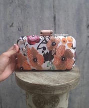 Floral embroidered clutch,printed clutch,designer clutch,luxury bag,Indian bag - £62.50 GBP