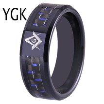 En ring black with fiber masonic ring for engagement wedding rings fashion jewelry drop thumb200