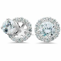 Boucles d&#39;oreilles diamant solitaire taille ronde 1,50 ct en finition or... - £99.29 GBP