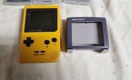 Nintendo Game Boy Pocket Yellow MGB-001 With case 3 games Mad Catz Light - $199.99