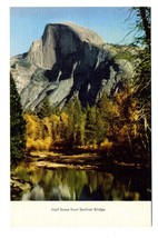 Half Dome from Sentinel Bridge 1930&#39;s Yosemite National Park Linen Postcard  - £13.96 GBP