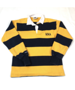 Barbarian MMA Maine Maritime Academy Striped Long Sleeve Rugby Shirt Siz... - $39.59