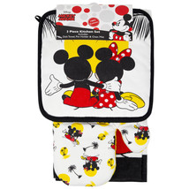 Mickey And Minnie Mouse Sunset 3-Piece Kitchen Towel Set White - £17.96 GBP
