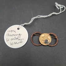 Vintage WWII Korean War Era &quot;Salute Or Fight&quot; Uncle Sam Coin Brass Brooc... - $20.29 CAD
