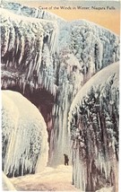 Cave of the Winds in Winter, Niagara Falls, New York City, vintage postcard - $11.99