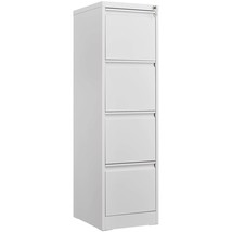 White 4-Drawer Steel Vertical File Cabinet with Lock - Letter/Legal - $182.99