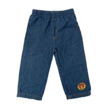 Vintage Infant Baby Boy Blue Denim Pants Size 18 Months Elastic Waist - £11.25 GBP