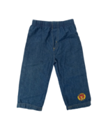 Vintage Infant Baby Boy Blue Denim Pants Size 18 Months Elastic Waist - $14.73