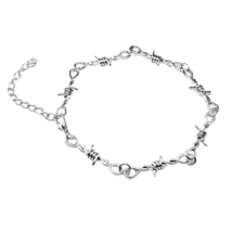 Barbed Wire Bracelet Chain Thorns Large Unisex 925 Silver Plated Jewellery - £6.65 GBP