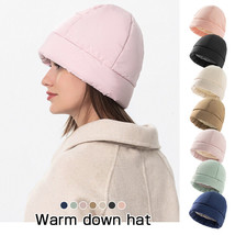 Winter Down Cotton Filled Hat Bucket Hat Lightweight Skiing Hiking Cap P... - £11.29 GBP