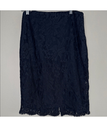 Ann Taylor Blue Knee-Length Embellished Lace  Pencil Skirt - $25.48
