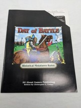 All About Games Day Of Battle Historical Miniatures Rules Book - £21.28 GBP