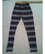 Pink Rose Women Winter Theme Snow Flakes Leggings Medium EUC - €6,66 EUR