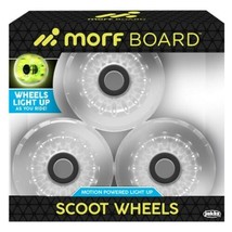 JAKKS PACIFIC morf BOARD Motion Powered Light Up Scoot Wheels Green 3-Pa... - $15.71