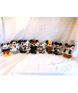 Disney Mickey Mouse Set of 8 Plush Beanie NEW w/ Disney Tags RETIRED RARE  - $1,027.52 MXN