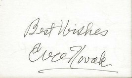 Jane Novak &amp; Eva Novak Dual Signed 3x5 Index Card - £118.69 GBP