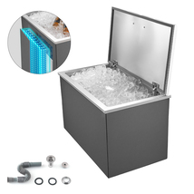 VEVOR Drop in Ice Chest Stainless Steel 28x16x17in 87.6qt Flip Lid for P... - $192.90