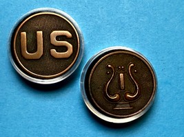 CIRCA 1910-1937, U.S. AND MUSICIAN, COLLAR DISKS TYPE I, ENLISTED, U.S. ... - €12,96 EUR