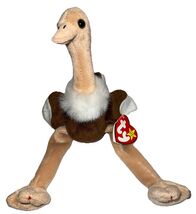 TY BEANIE BABY DOB-September 21 1997 (STRETCH) the Ostrich 6.5 Inch See ... - $27.49