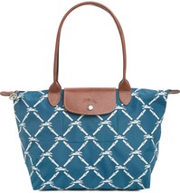 Longchamp Le Pliage Lattice Logo Horse Print Medium Nylon Tote ~NIP~ Peacock - $176.22