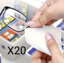 20 Pre-Moistened Glasses Lens Cleaning Wipes Individually Wrapped UK BASED - $2.35