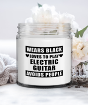 Funny Candle For Electric Guitar - Wears Black Loves To Play Avoids People - 9  - £15.58 GBP