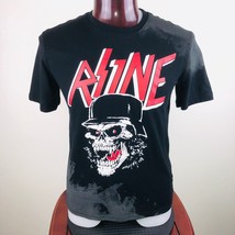 Rise As 1ne One Helmet Skeleton S Mens Black Graphic T Shirt Short Sleeves - £21.66 GBP