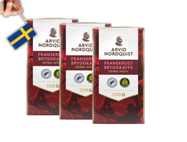 3 Arvid Nordquist Franskrost – 500g (17.6 oz) –Intense Swedish Dark Roas... - $39.32