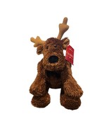 Hallmark Sparkle Brown Comet Christmas Moose With Bell 15” Plush Stuffed... - $13.01