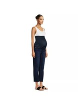 New Time &amp; Tru Maternity Dark Wash Straight Jeans with Belly Band Size M(8-10) - $18.69