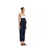 New Time &amp; Tru Maternity Dark Wash Straight Jeans with Belly Band Size M... - $18.69