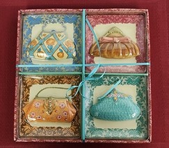 Isabella&#39;s Journey Collectible Set Of 4 Purse Ceramic Plates Bag Satchel Tote - £17.98 GBP