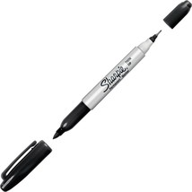 Sharpie 32201 Twin-Tip Permanent Marker, Fine/Ultra Fine, Black (SAN32201) - $4.94