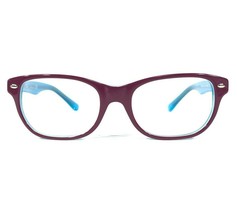 Ray-Ban RB1555 3763 Kids Eyeglasses Frames Blue Purple Round Full Rim 48-16-130 - £29.69 GBP