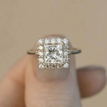 Art Deco Engagement 2 Ct Princess Cut Minimalist Wedding Personalized Gift Ring - £73.49 GBP