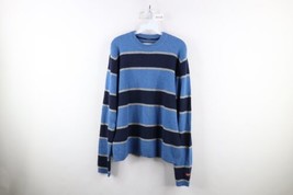 Vintage Abercrombie &amp; Fitch Mens XL Muscle Fit Striped Lambswool Knit Sweater - £35.46 GBP