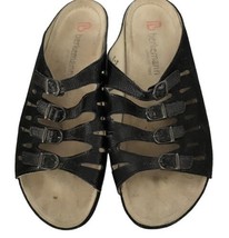 BERKEMANN Hassel Womens Shoes Black Patent Leather Sandals Germany Sz 9.... - £14.39 GBP