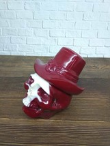 Cowboy Magian Fedora Hat Skull Skeleton Head from Billiard Ball Number 7 Carved - £95.92 GBP