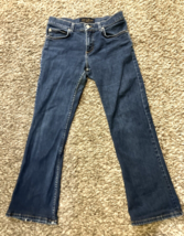 Vintage Juicy Couture Jeans Womens 29x27 Blue Boot Cut Flare Glamorous USA Made - £18.99 GBP