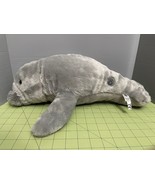 The Petting Zoo Manatee“I’m Recycled” Gray Plush 17” Eco Friendly Stuffe... - $16.82