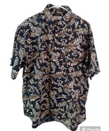 ALBERT J. LUSSIER MEN&#39;S BUTTON SHIRT XL ABSTRACT 100% COTTON USA POCKET  - $11.88