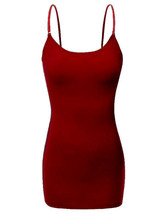 Burgundy Womens Tank Top Plain Spaghetti Strap - £7.67 GBP