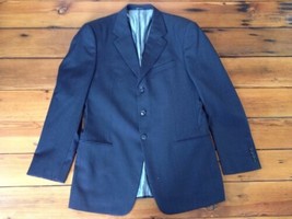 Armani Collezioni Saks Fifth Ave Black Mens Suit Jacket Blazer 100% Wool 43L 45&quot; - £139.04 GBP
