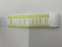 Currency Straps-Self Sealing Money Bands, $10,000 Mustard, 500 pack, by ... - £8.48 GBP